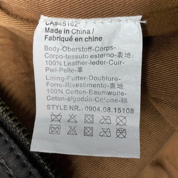 VTG SCOTCH & SODA Brown Bomber Moto Jacket - Picture 12 of 16